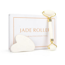 Load image into Gallery viewer, White Jade Roller &amp; Gua Sha 
